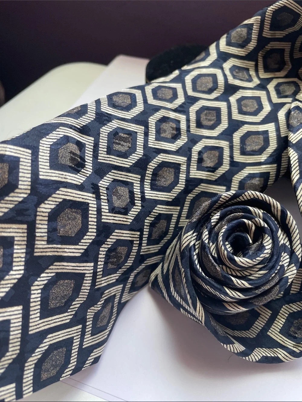 VTG VITO RUFOLO SILK JACQUARD TIE